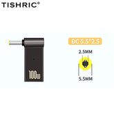 TISHRIC Laptop Power Charger Supply Connector Adapter PD 100W 5A  USB Type-C Female to DC Male For HP/Lenovo/DELL